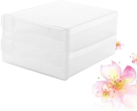 Xmas Eggs Holder Basket Dual-layer Plastic Container for Fridge