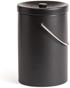 Fox Run Ceramic Kitchen Compost Bin, Black
