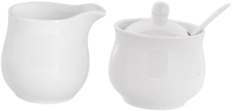 Fenteer Ceramic Sugar and Creamer Set Set Gift Elegant Practical Home
