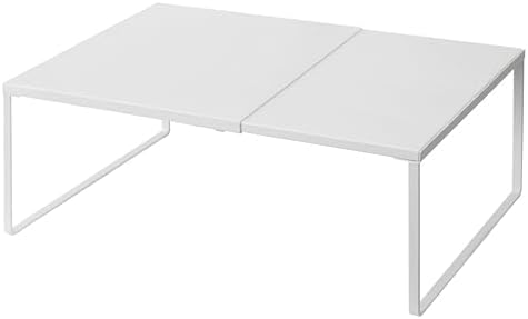 Nxconsu Expandable Cabinet Shelf, Shelf Riser for Cabinets, 11.8" White