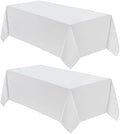 VidaFete Classic Series 2 Pack 90 * 156inch White Rectangle Tablecloth