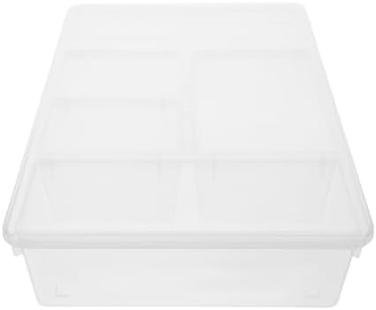 Food Storage Box with Lid, PP Stackable Divided Keeper