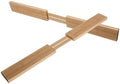 2pcs Adjustable Bamboo Drawer Dividers for Kitchen Storage