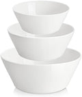 MALACASA White Serving Bowls Set of 3, Ceramic Mixing Bowl for Kitchen