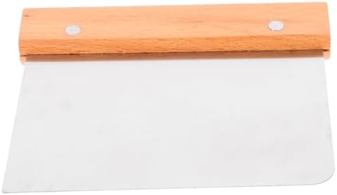 Dough Scraper Cutter Stainless Steel with Wood Handle for Baking