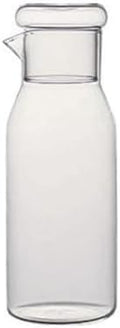 Glass Water Pitcher with Colored Lid for Home Use Water Jug(Clear)