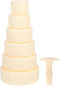 Silicone Tart Pan with Handle, Removable Bottom and Crust Press Stick