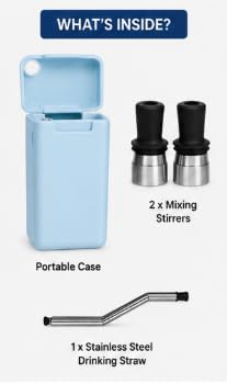RAJMAAN Reusable 304 Stainless Steel Straw Set