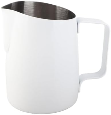 420ml White 304 Stainless Steel Milk Frothing Pitcher Ergonomic Handle