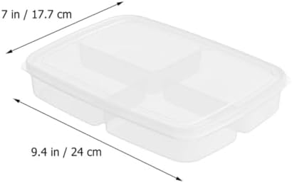 2pcs Four Compartment Food Organizer Fridge Storage Container with Lid