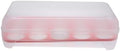15 Grid Egg Storage Box for Refrigerator with Lid Pink Plastic