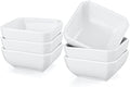 3 OZ Square Dip Bowls Set of 6, White Ceramic Dipping Sauce Dishes