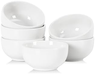 Selamica Ceramic Dipping Bowls 4 oz, Mini Dip Bowls Set of 6 for