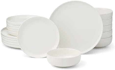 Oneida 24 Seven White Porcelain 18-Piece Dinnerware Set for 6