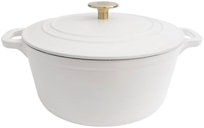 ZLINE 5-Piece Enameled Cast Iron Cookware Set in White Matte