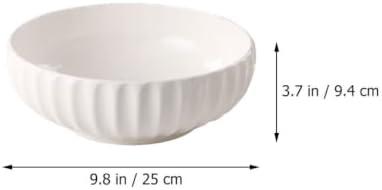 Halloween White Ceramic Pumpkin Soup Bowl Set for Kitchen Storage Use