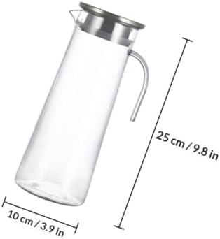 L Acrylic Water Pitcher with Lid, Drinking Jug for Iced Tea