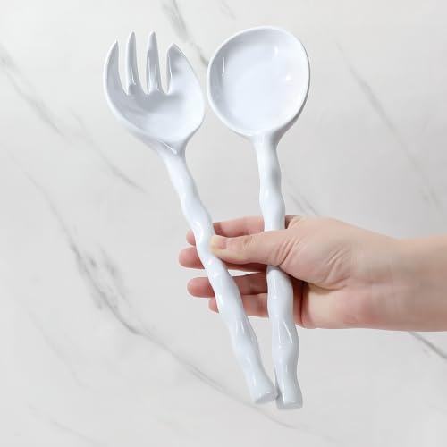 UP Wave Handle Melamine Salad Servers, Serving Utensil Set, Includes