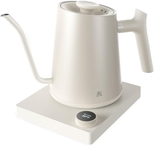 Greater Goods Electric Gooseneck Kettle, Coffee Scale, Birch