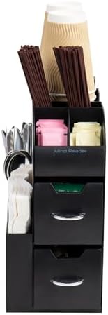 Mind Reader Cup and Condiment Station, Countertop Organizer, Coffee
