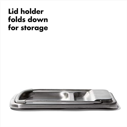 OXO Good Grips Stainless Steel Spoon Rest with Lid Holder