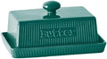 European Butter Dishes with Lid, 8oz Ceramic Butter Holder with Knob