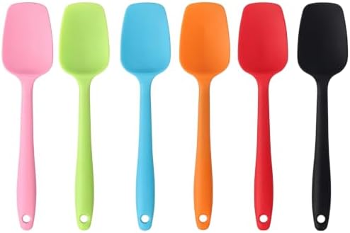 6 Pack Small Silicone Spatula - Rubber Spatula for Baking Cooking