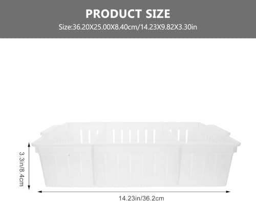 KESYOO Food Container Lid Organizer Box, PP Divided Kitchen Storage