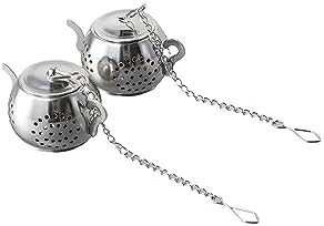 Tea Infusers for Loose Tea, 2 pack Cute Stainless Steel Teapot Shaped