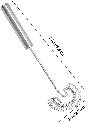2‐Pack Spring Coil Whisk, 9.84 Inch Stainless‐Steel Spiral Egg Beater