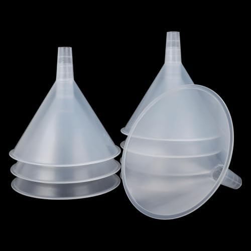 CYEAH 8 Pcs Plastic Funnels, 6 Inch Wide Mouth Large Funnel, Clear