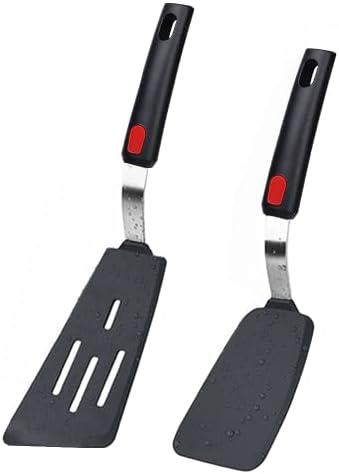 Silicone Spatula Turner Set of 2, 600°F Heat Resistant Cooking