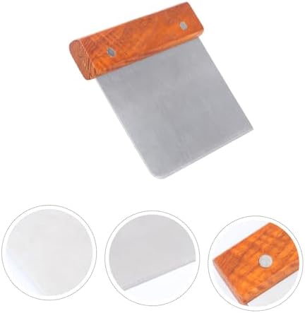 Stainless Steel Dough Cutter with Wood Handle Flour Scraper