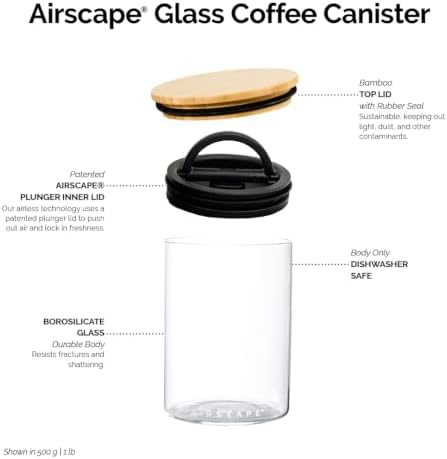 AirScape Planetary Design Borosilicate Glass Coffee Canister