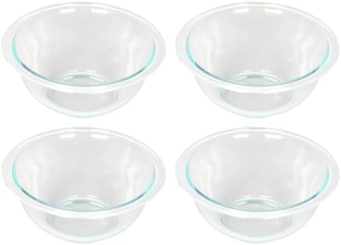 Pyrex 322 1qt Round Glass Mixing Bowl (4-Pack) - Made in USA