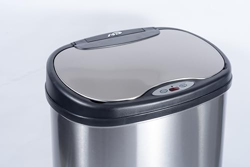 Ninestars Two-Piece Automatic Trash Can Set, 13 Gal & 3 Gal