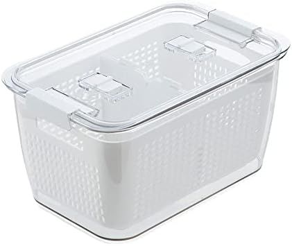 Refrigerator Fruit Storage Container,Drain Airtight Box with
