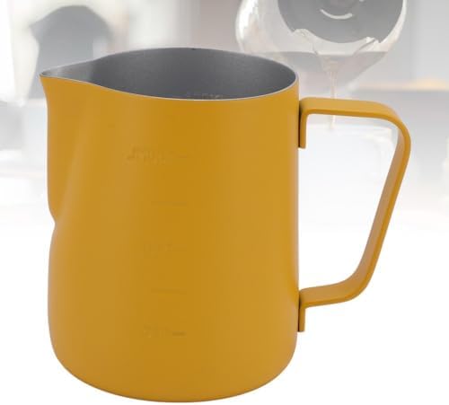 300ML/500ML Stainless Steel Yellow Frothing Pitcher Delicate Control