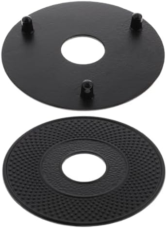 2pcs Cast Iron Teapot Rest Heat Pad, Black Kettle Holder