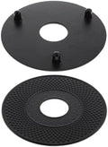 2pcs Cast Iron Teapot Rest Heat Pad, Black Kettle Holder