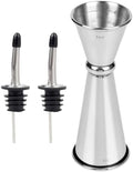 Stainless Steel Jigger for Bartending with 2 Pourers, Double Cocktail
