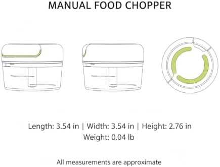 Manual Food Chopper with Pull-String Mechanism for Garlic, Ginger, and