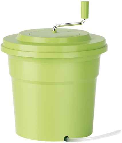 Commercial Salad Spinner, 5 Gallon (20QT) Large Capacity Vegetable Dryer with Built-in Drain Hose, Ergonomic Aluminum Handle, Sealed Gearbox, Efficiently Dries Up to 6–8 Heads of Lettuce