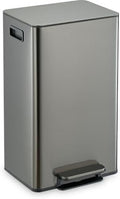 SIMPLI-MAGIC 13 Gallon Stainless Steel Step Trash Can, Black