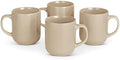 Amazon Basics Stoneware Coffee Mugs, 16 oz, 4-Piece Set, Gloss-Glazed