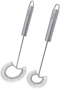 2pcsSet Egg Beater Stainless Steel Spring Egg Whisk, Kitchen Milk Egg