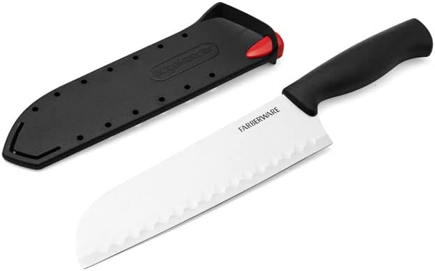 Farberware EdgeKeeper Santoko Knife, 7-inch Santoku, Stainless Steel - Image 2