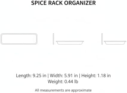 Spice Rack Organizer with Dividers, Compact Drawer Insert for