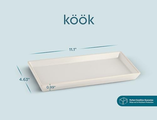 KooK Serving Platters and Trays, Trays for Serving Food, Ceramic