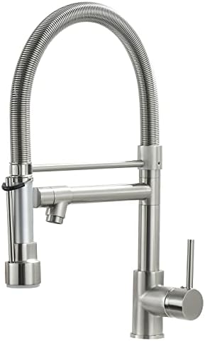 Fapully Pull Down Kitchen Faucet with Lock Sprayer